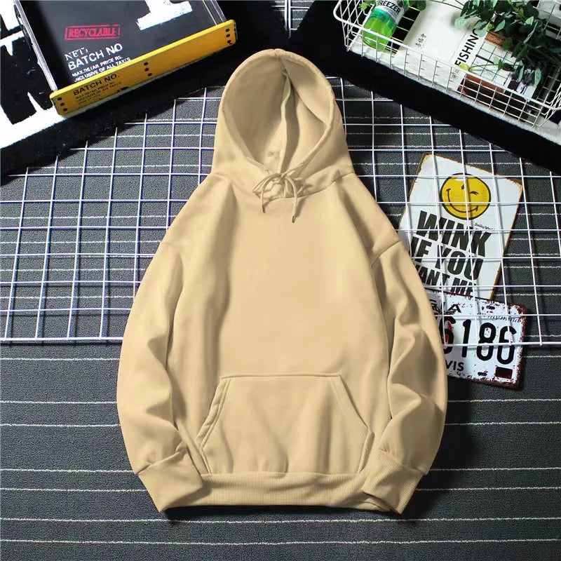 Men's Casual Hoodies Women's Fleece Warm Hoodies Spring Autumn Pullovers Fashion Black Multiple Colour Oversized Sweatshirts Top