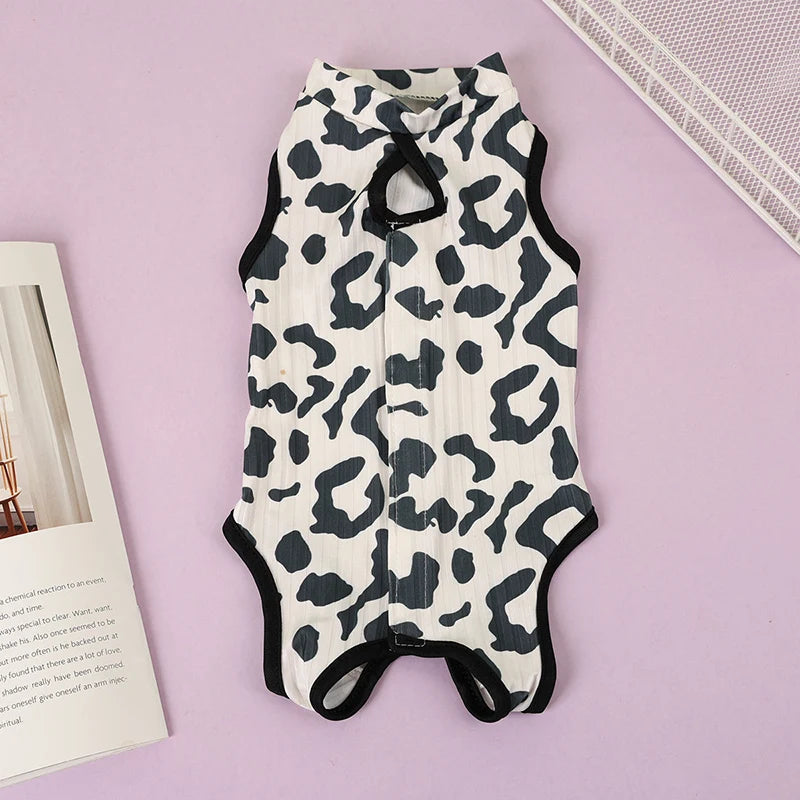 Cat Dog Anti-Licking Vest Pet Care Clothing Kitten Weaning Sterilization Suit High Elastic Surgery After Recovery Care Clothing