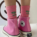 For Men Women Couple Funny Cotton Socks Embroidery Letter Today I’m Awesome Japanese Korean Designer Couple Mid-tube Sports Sox