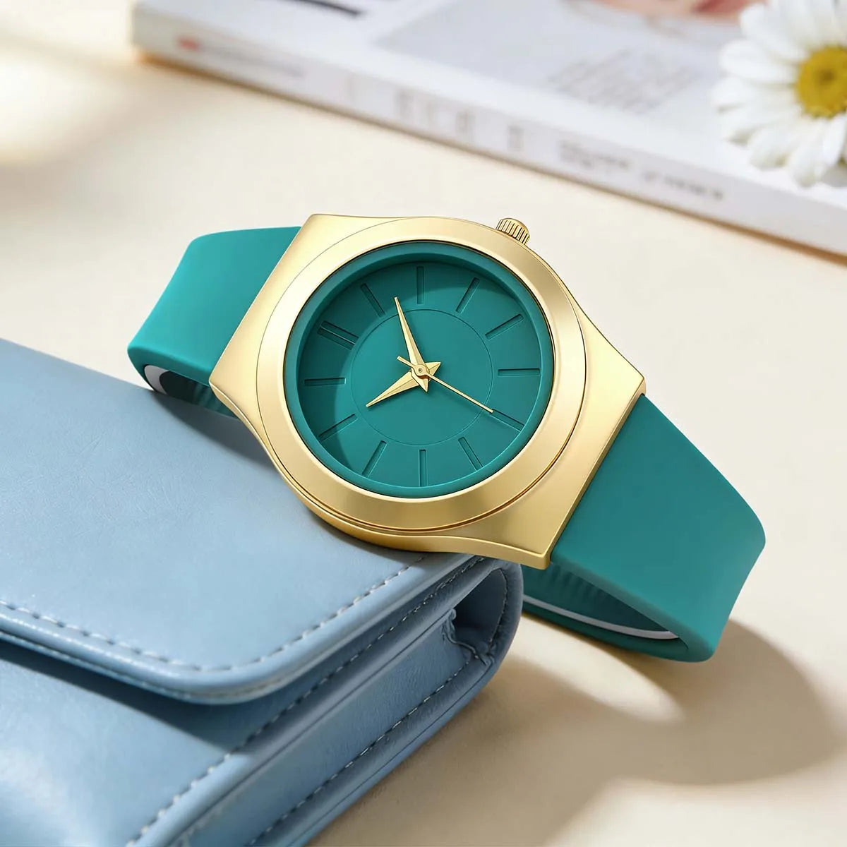 Ladies Sport Casual Sample Women Girls Quartz Watches Silicone Wristwatch