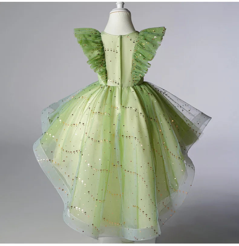 Kid Girl Holiday Clothes Party Dress for Girls Children Summer Dresses with Flowers Gown