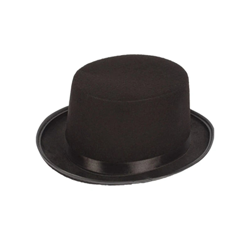 Kids Retro Top Hat Boys Girls Role Play Magician Hat Rave Party Halloween Cosplay Props Stage Show Accessories Children Headwear