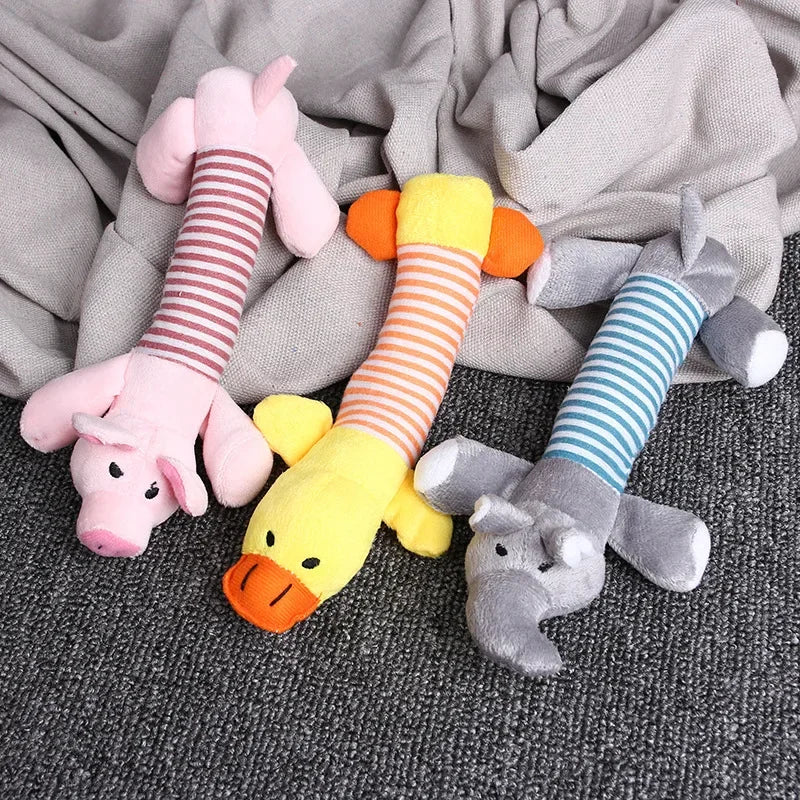 Pet Dog Toy Squeak Plush Toy For Dogs Supplies Fit for All Puppy Pet Sound Funny Durable Chew Molar Cute Pets Supplies