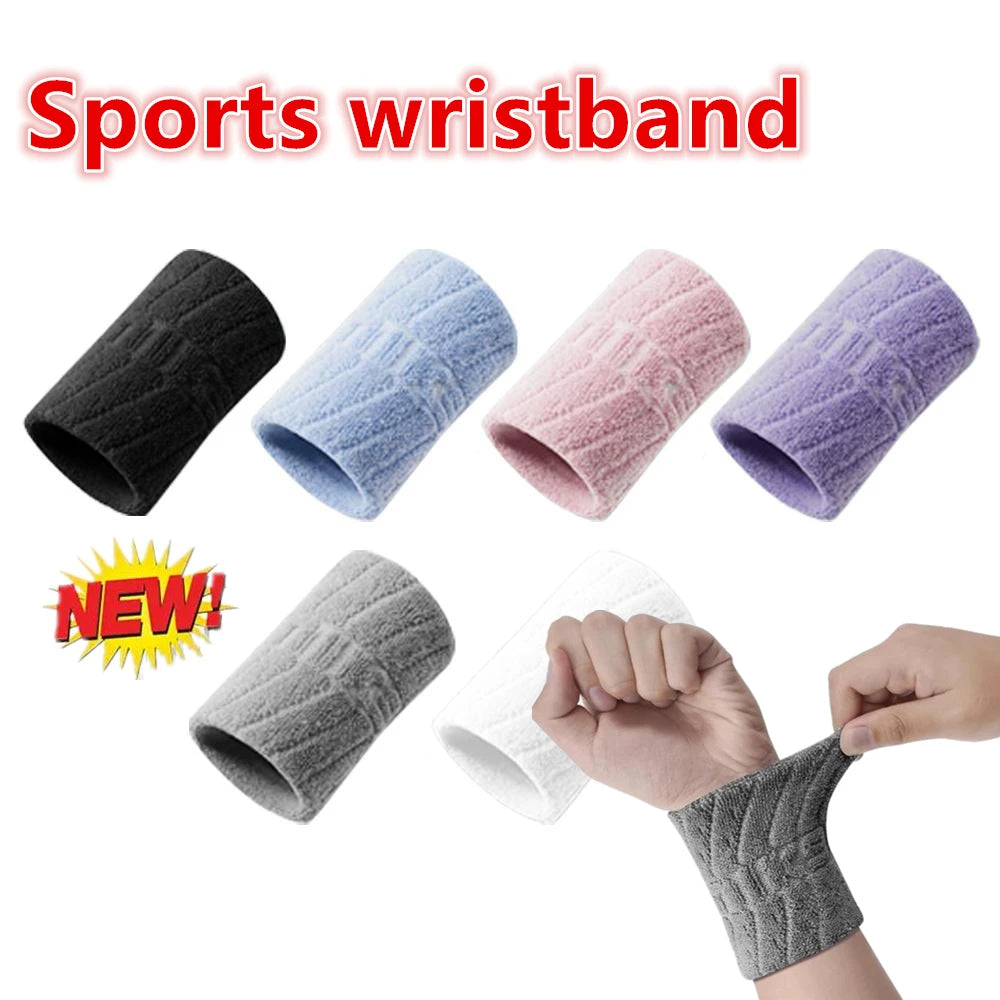 Sports wristband, all season sweat absorbing cotton wrist towel, twisted tendon sheath, protective cover for badminton, basketba