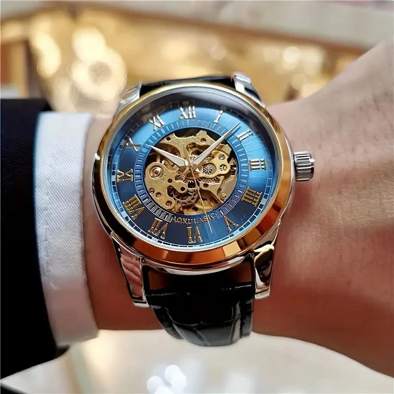 [Automatic Mechanical Men's Watch] Fashionable, High-Looking, and Affordable Luxury Men's Automatic Mechanical Watch, Suitable for Business and Casual Wear, Stylish and Handsome Men's Watch Hot-Selling Watches Are the Preferr