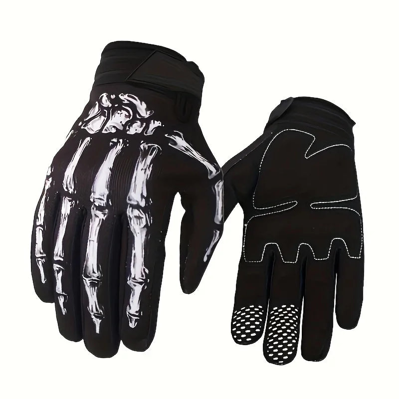 Motorcycle Gloves for Men Women Touchscreen, Lightweight Dirt Bike Glove Non-Slip, Skeleton Motorcycle Riding Glove