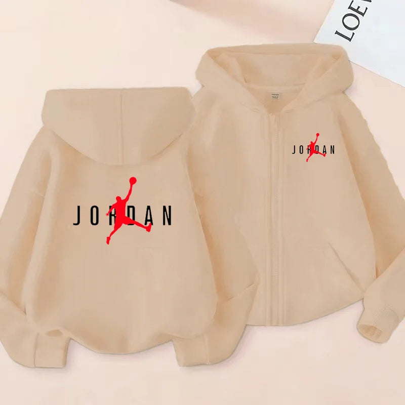 Children's Sportswear, Loose Sports Jackets, Boys and Girls Aged 3 to 12, Zipper Sportswear and Hoodies for Teenagers