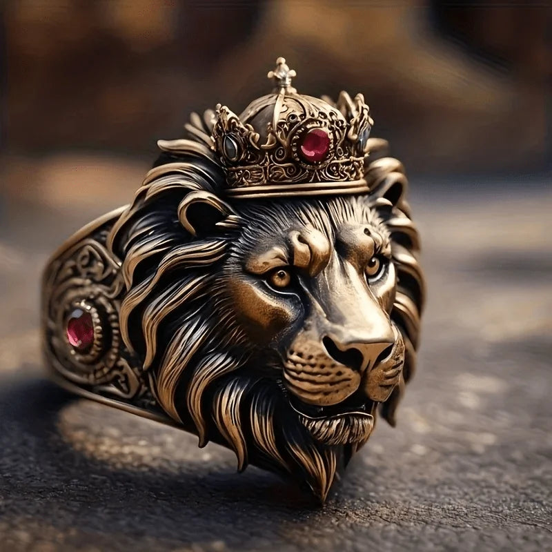 1 Fashionable and Creative Retro Men's Jewelry Accessory Gift, Wedding Engagement Ring Suitable for Men's Daily Holiday Wear