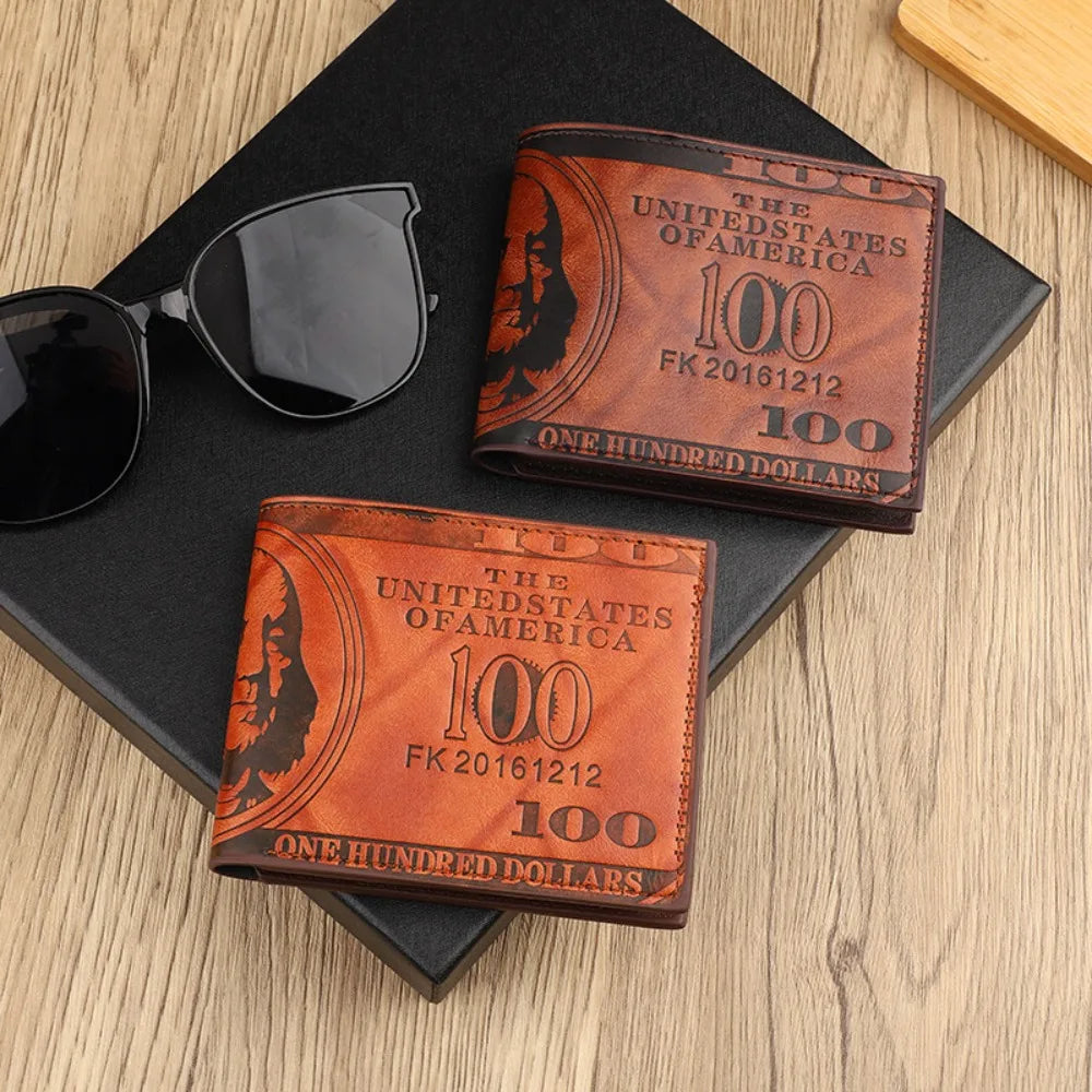 Men's Wallets With PatternWallet Male PU Leather Walet Photo Card Holder Fashion Large Capacity Wallet Purse Bag