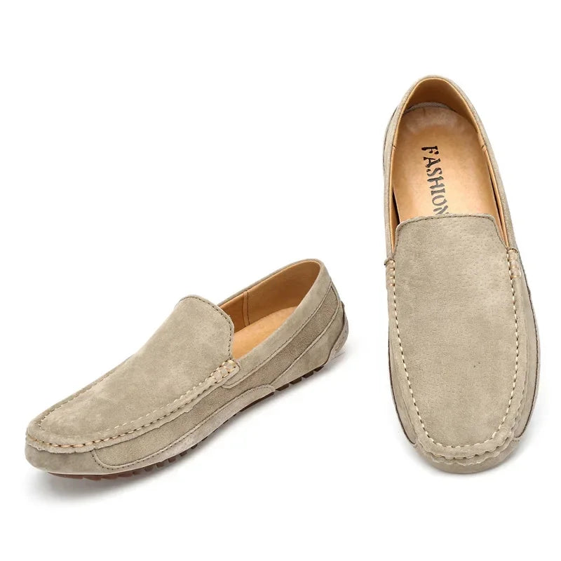 Suede Leather Man Loafers Luxury 2025 Casual Shoes For Men Boat Shoes Handmade Men Slipon Driving Shoes Male Moccasins Zapatos