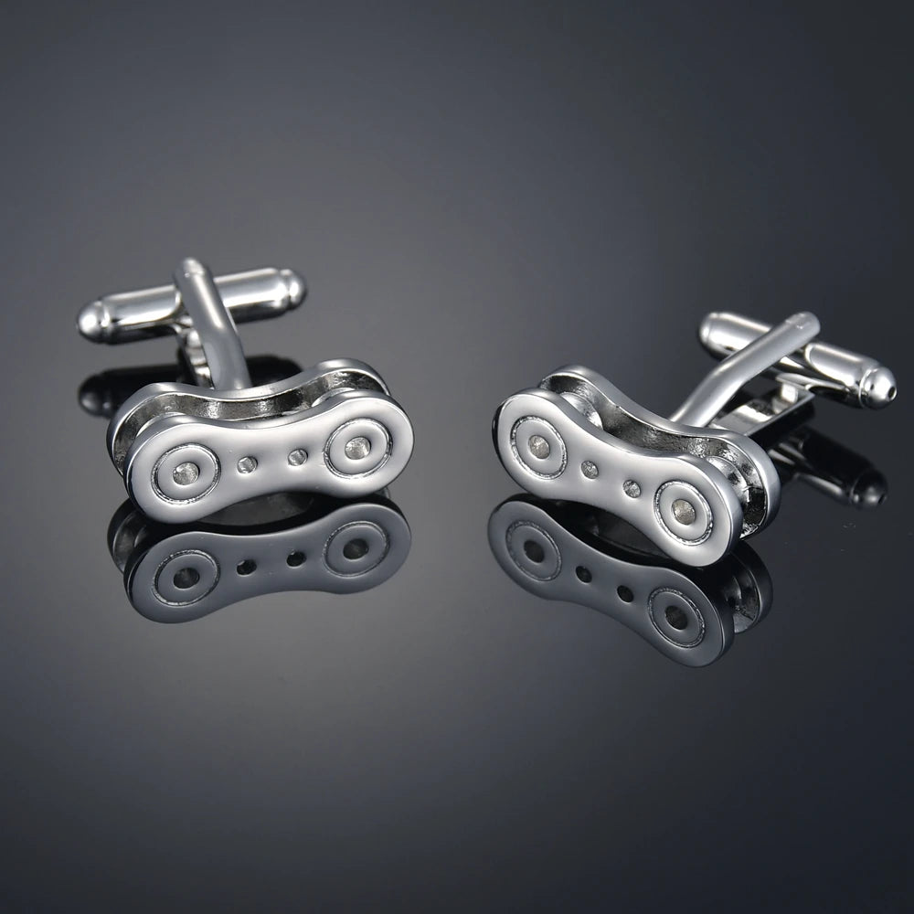 High Qualit Men's Jewelry Cufflinks Luxury Design Leather/Deer/Gold Bar/Fish/Bike Cufflinks French Shirt Gemelos