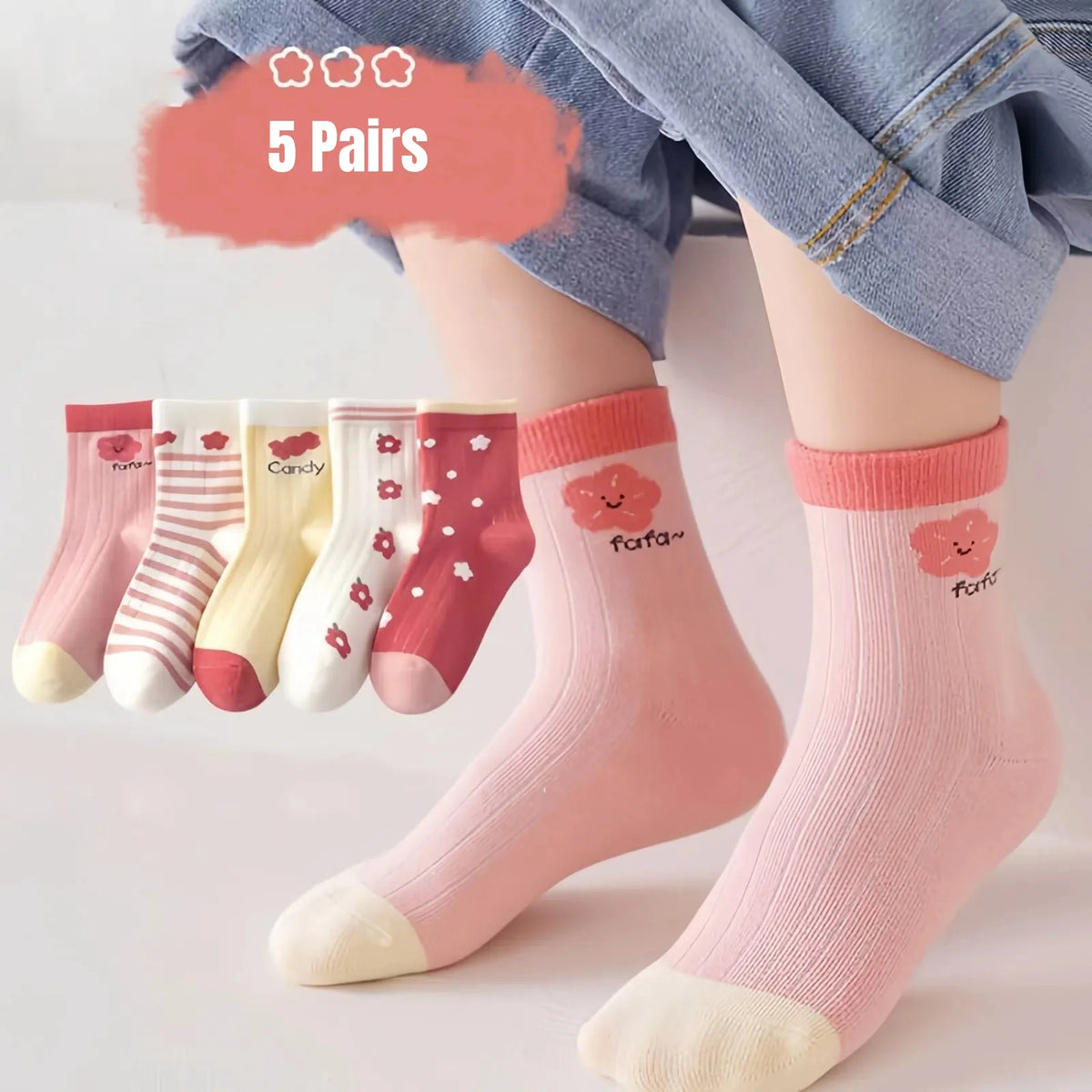5 Pairs Baby Children's Socks Cartoon Spring Autumn Animal Kids Sock Girls Cute Boy Toddler Socks 1-12 Years
