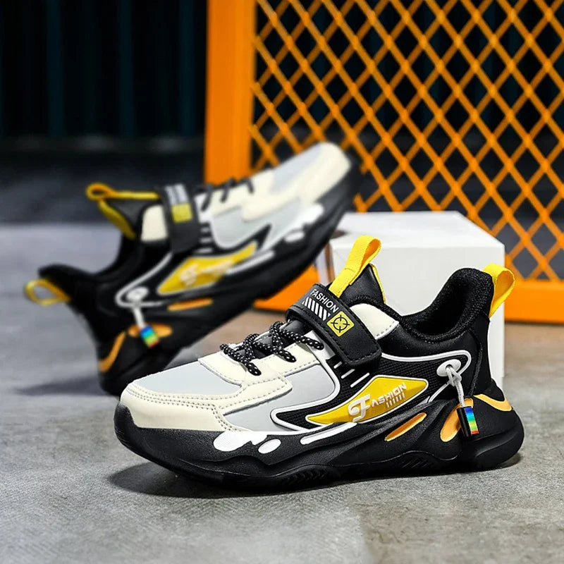 Children Basketball Shoes Trendy Comfortable Outdoor Training Anti Slip Wear-resistant Fashion Running Shoes for Kids Size 28-39