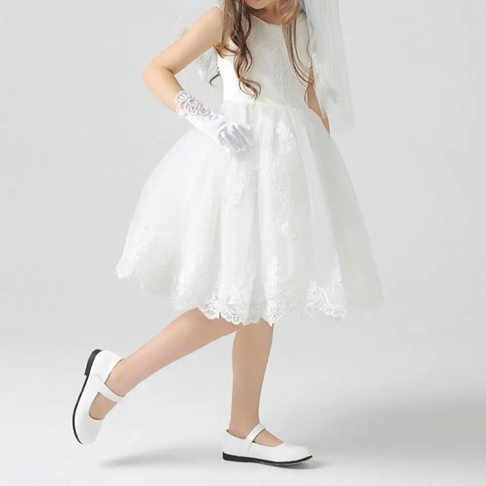 Gloves Children's Wedding Dress Princess Skirt Accessories Stage Gloves Wedding Gloves Full Finger Mittens Princess Gloves
