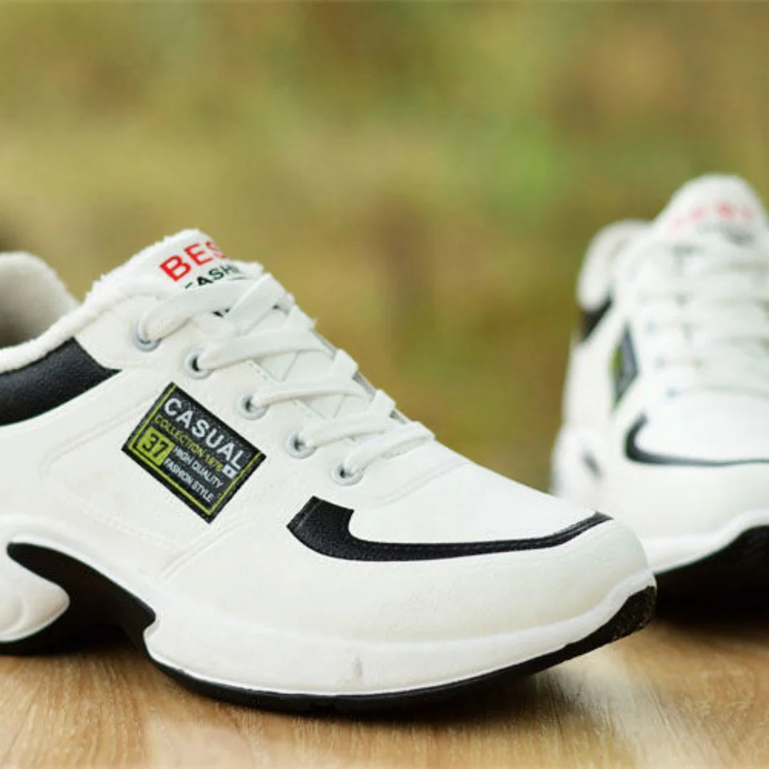 Men's Large Size Sports Shoes Spring Trend Lace-Up Thick Sole Casual Breathable Fashion Footwear Skid-Resistant