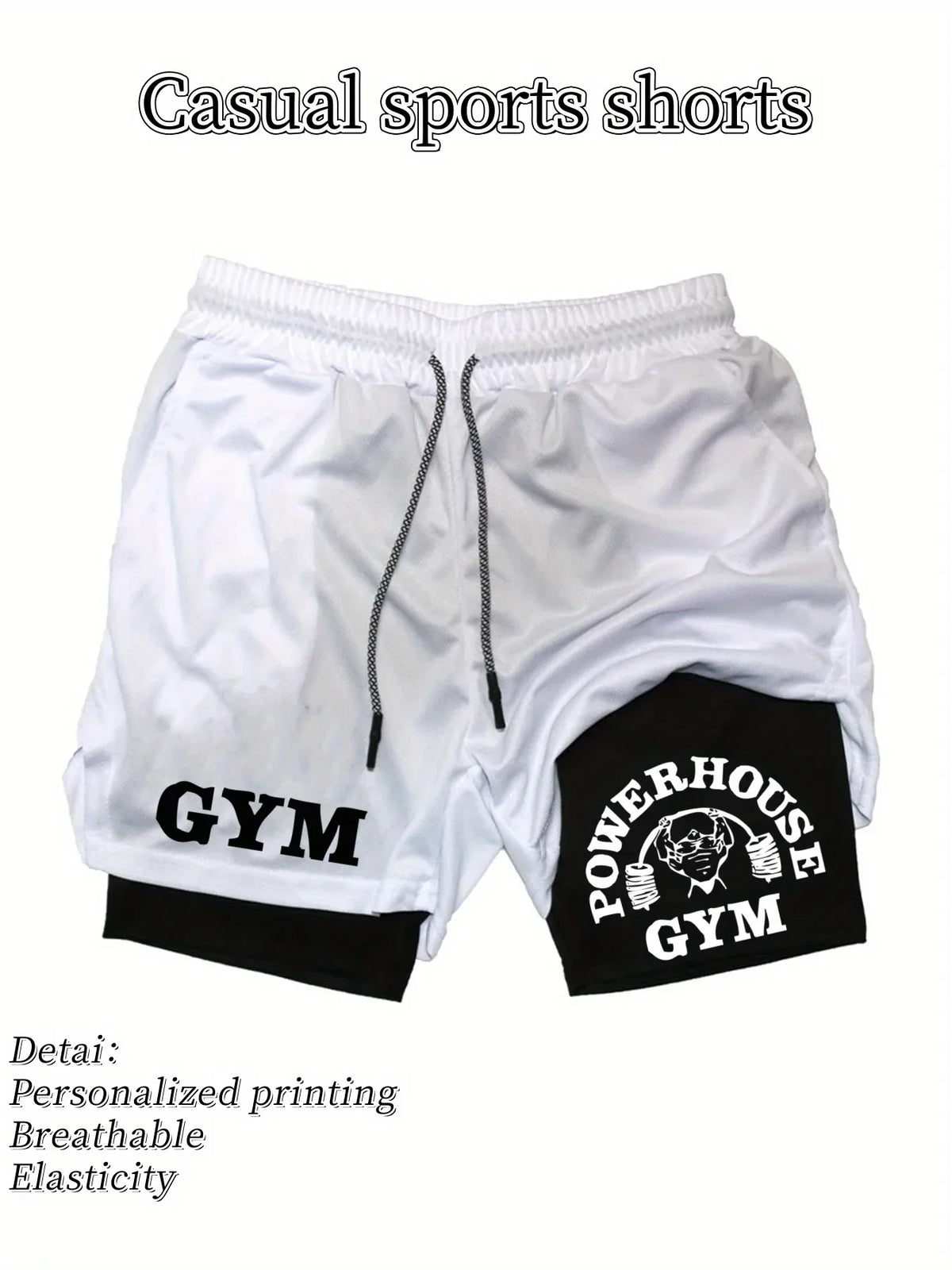 Men'S Casual Sports Shorts Breathable Quick-Dry Elastic Lightweight Comfortable for Running Outdoor Activities Outdoor Sports