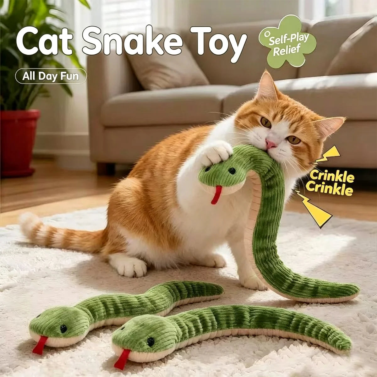Pet Sound-Making Paper Toys Soft Plush For Teeth Grinding Interactive Chewing Simulation SnakeToyCats&DogsRelieve Stress Boredom