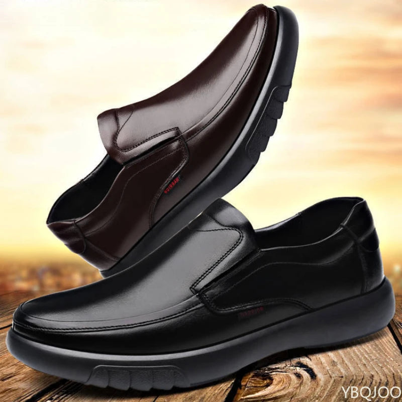 spring autumn New Men's loafers Business Casual non slip leather Shoes Soft soled comfort dad shoe Fashion versatile flats Homme