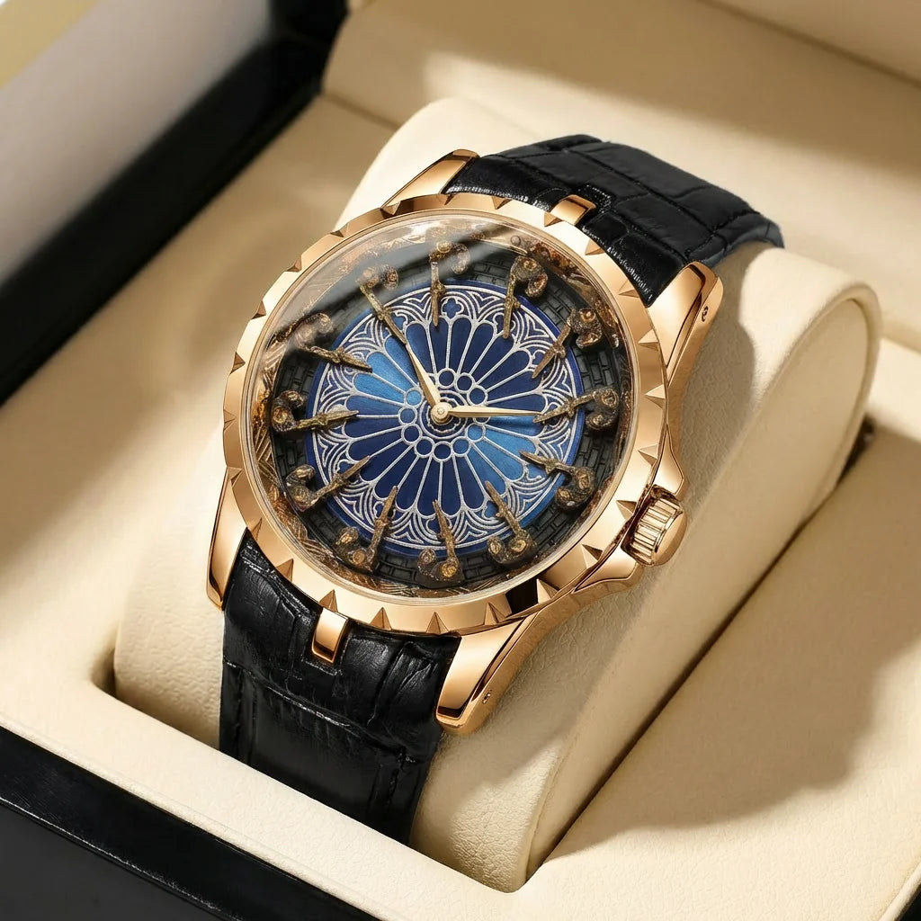 New Watch for Men with Retro Style and Simple Personality, Practical Belt, Large Dial, Fully Automatic Quartz Watch for Men