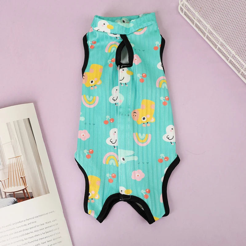 Cat Dog Anti-Licking Vest Pet Care Clothing Kitten Weaning Sterilization Suit High Elastic Surgery After Recovery Care Clothing