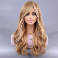 European and American Synthetic Wigs Big Waves with Side-Swept Bangs Long Curly Hair with Highlights Women's Hair Accessories