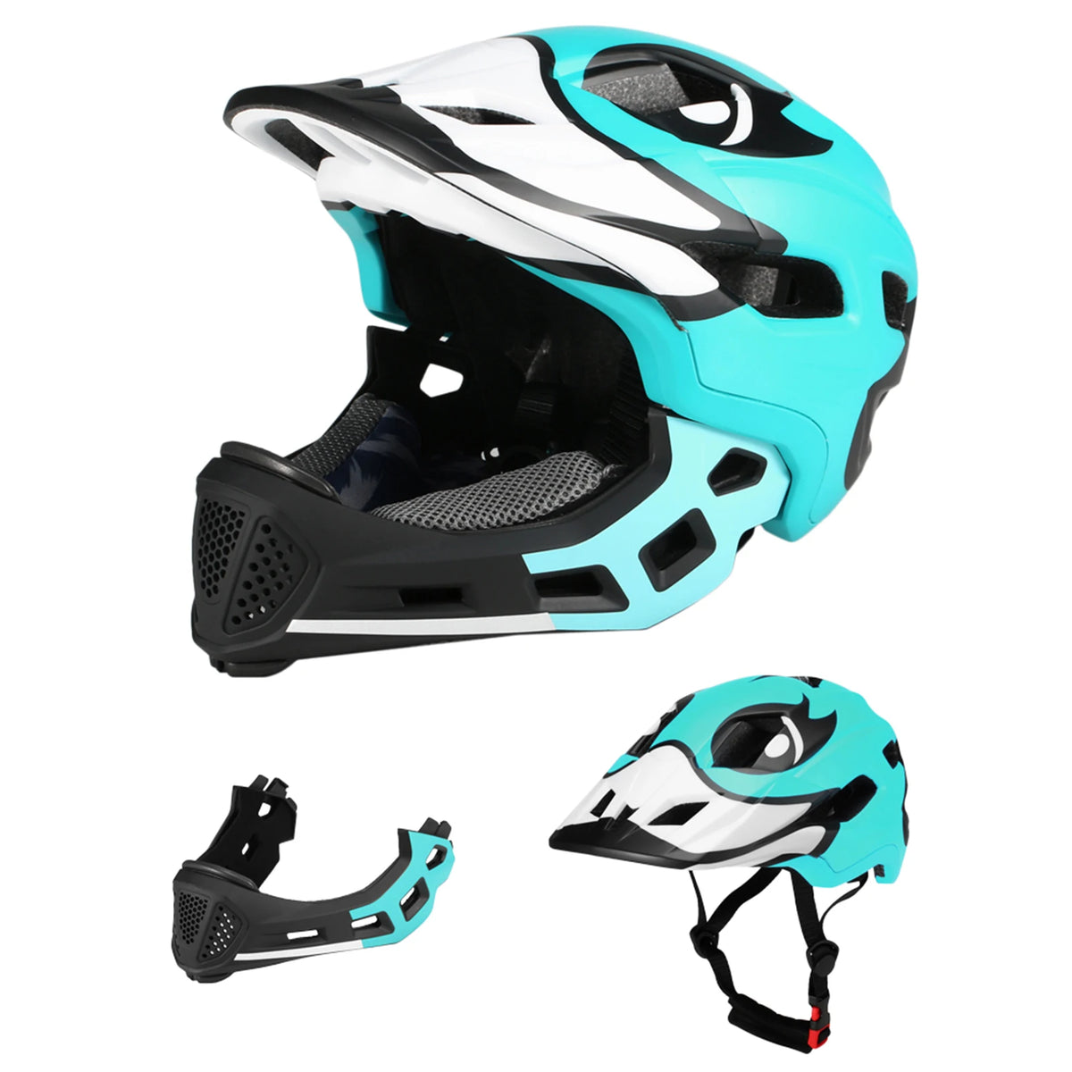 Lixada Kids Detachable Full Face Bike helmet Children's Sports Child Cycling mtb Motorcycle Skateboarding Roller Skating Helmet