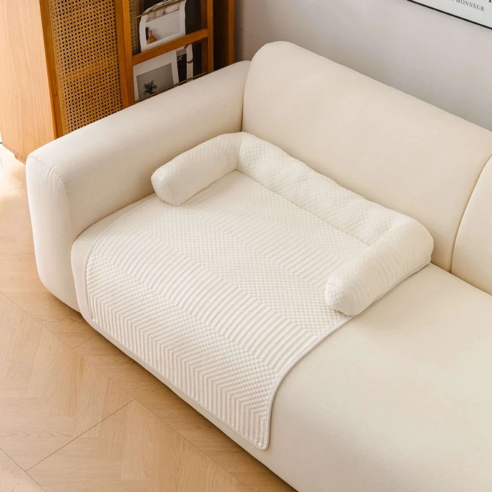 2026 Pet Bed Mat Breathable Dog Cooling Mat Non-Slip Comfortable Pet Sleeping Pad Detachable with Pillow Dog Sofa Cushion Indoor
