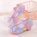 Fashion Plus Size Girls' Princess Shoes 2026 Spring New Sequined Low Heel Kids Leather Shoes Simple Versatile Girls Casual Shoe