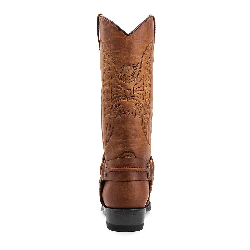 Men's Boots Handmade Men's Embroidery Thick Heel Mid-tube Boots European American Style Western Cowboy Boots