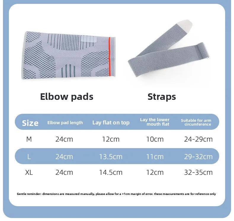 Sports Elbow Support Brace Woven Silicone Adjustable Pressure Protection for Basketball Tennis