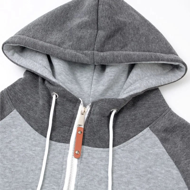 Autumn Winter New Hoodies For Man Clothes Fashion Casual Velvet Warm Zipper Hooded Pullover Outdoor Running  Hoodies Sweatshirt