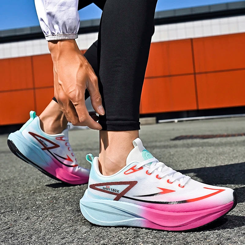 Women’s Marathon Racing Shoes Men’s Carbon Fiber Racing Shoes Breathable Lightweight  Comfortable Athletic Energy Return Sneaker
