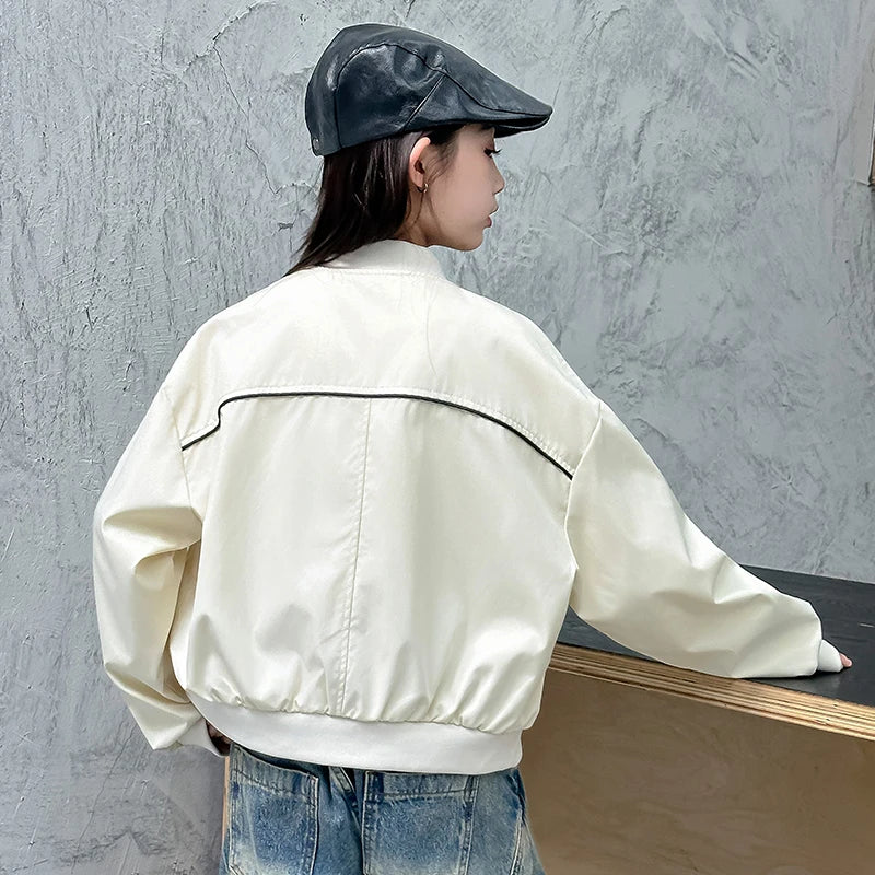 Fashion Casual Children's Waterproof Jacket For Kids Girls New Spring Autumn Coat Sports Clothing Age 5 6 7 8 9 10 11 12 13 14 Y