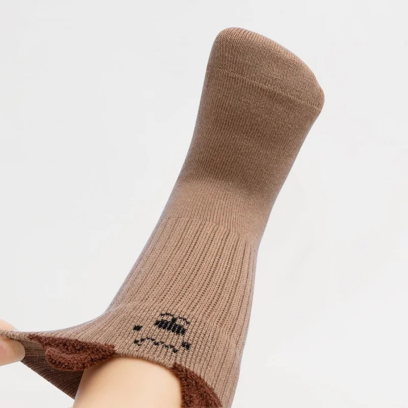 Kids Socks For Girls Boys Autumn Winter Children's Cotton Soft Cute Baby Toddler Girl Boy Sock Casual Cartoon Plush Ear Socks