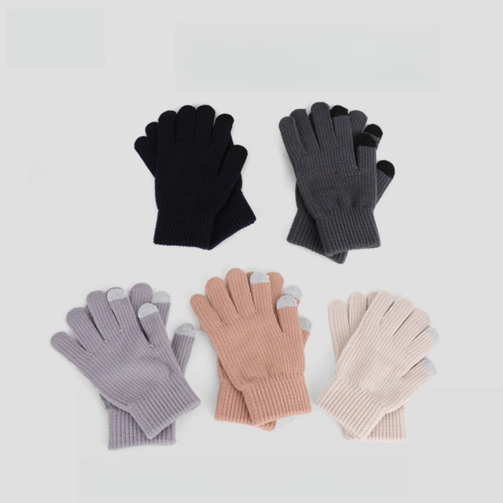 Touch Screen Gloves for Women & Men Winter Thermal Knitted Gloves Warm Stretchable Gloves for Driving Outdoor Running 6 Colors