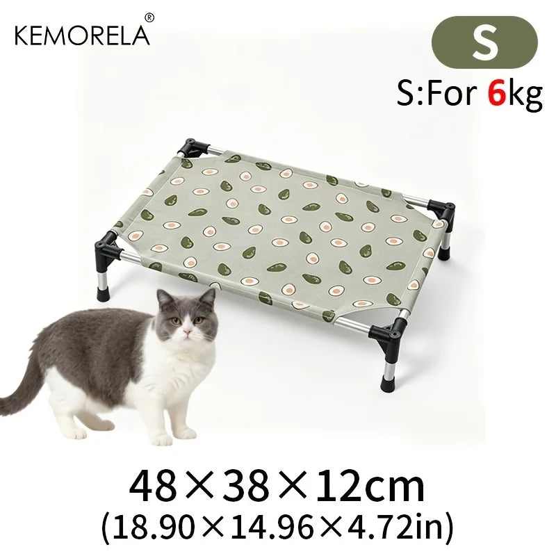 Elevated Pet Bed Breathable Pet Hammock Bed Detachable Washable Raised Cat Cot Moisture Proof Sleeping Bed for Small Dogs Kitten