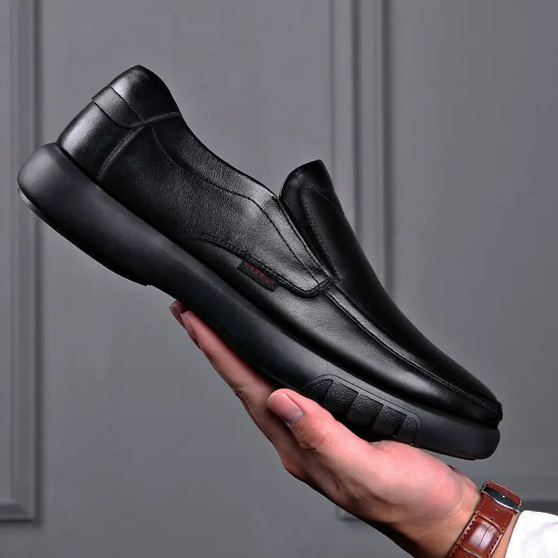 spring autumn New Men's loafers Business Casual non slip leather Shoes Soft soled comfort dad shoe Fashion versatile flats Homme