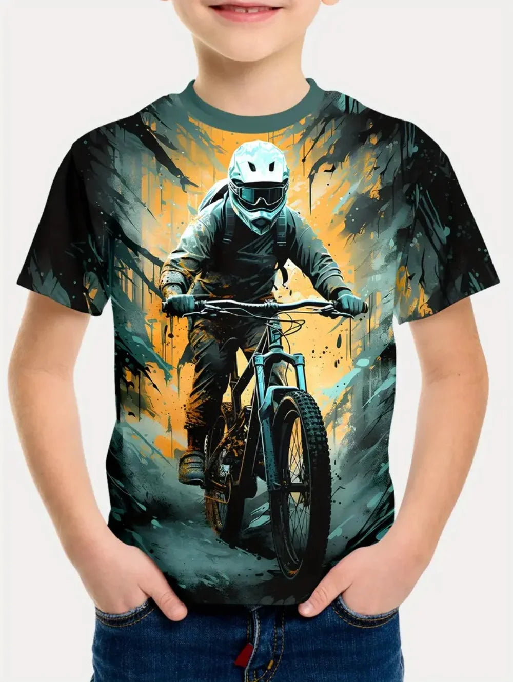 Kids Clothes Boys T Shirt Short Sleeve Stylish Car Racing Graphic T Shirts Children Summer Clothes Casual Streetwear Boy Clothes