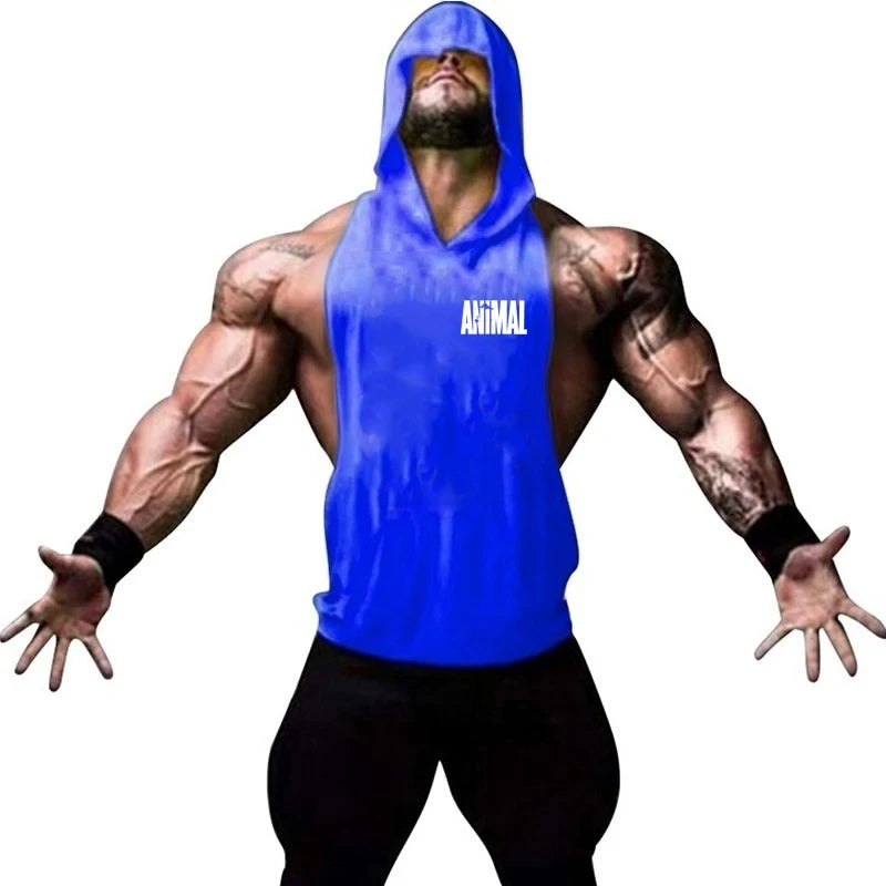Men's Vest Sleeveless Sweatshirt Gym Top Men Man Sleeveless Shirt Bodybuilding Fitness Clothing T-shirt Singlets Singlet Clothes