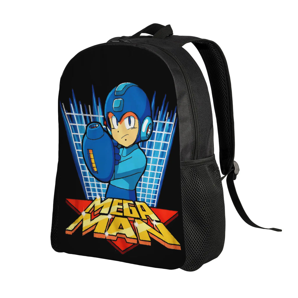 Megaman X Scifi Video Game   Backpack for Men Women Fashion High School Hiking Travel Daypack  Laptop Canvas Bags Lightweight
