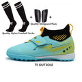 29-39 Boys Football Shoes Velcro Design Kids Girls Soccer Shoes Quality Child Sport Shoes