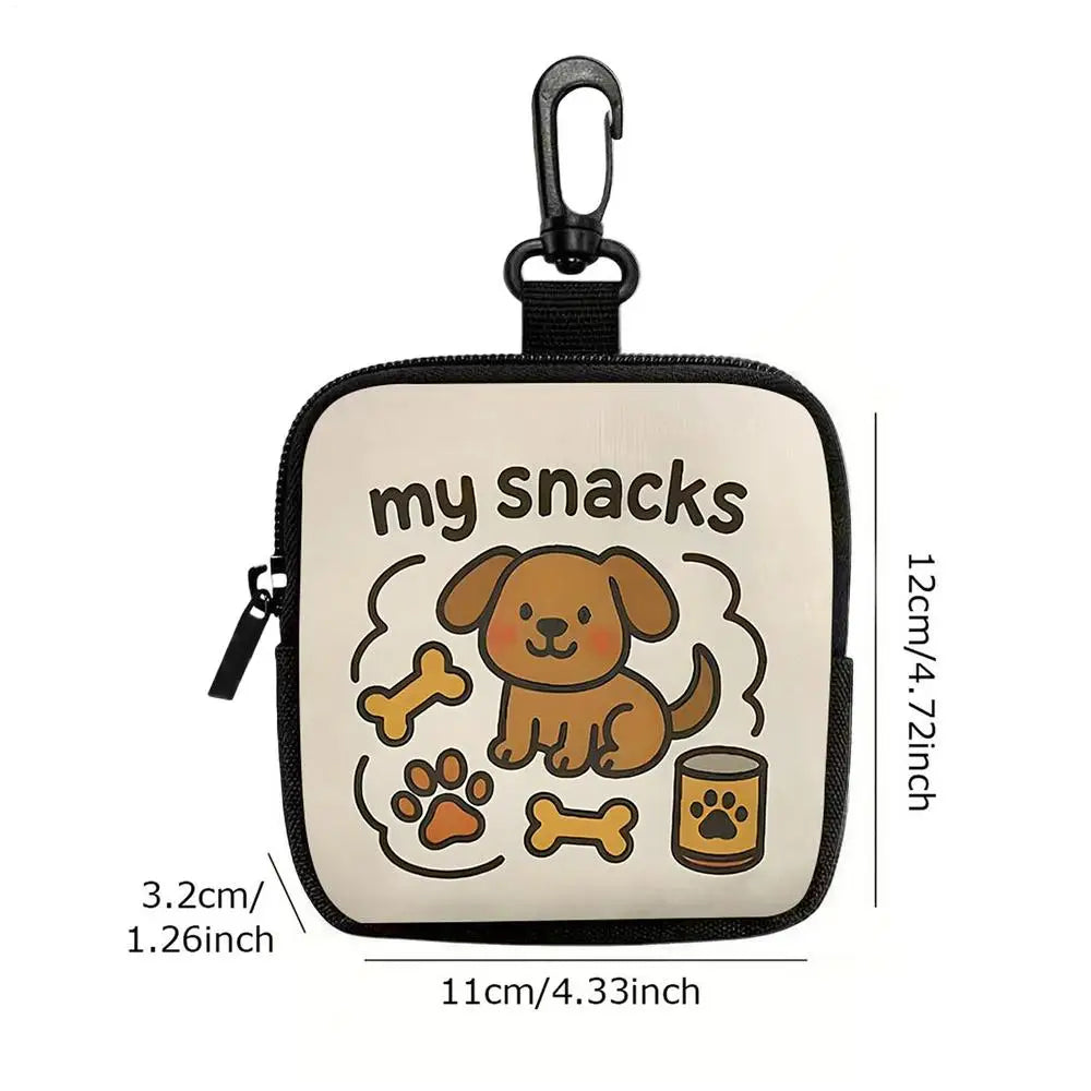 Portable Dog Treat Pouch Pet Training Food Storage Dispenser Multi-Purpose Snack Pouch for Outdoor Walking Camping Pet Owners