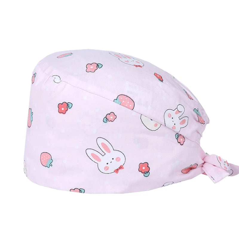 Women's Working Hats Cotton Adjustable Medical Nurse Caps Beauty Salon SPA Doctor Scrub Hat M909