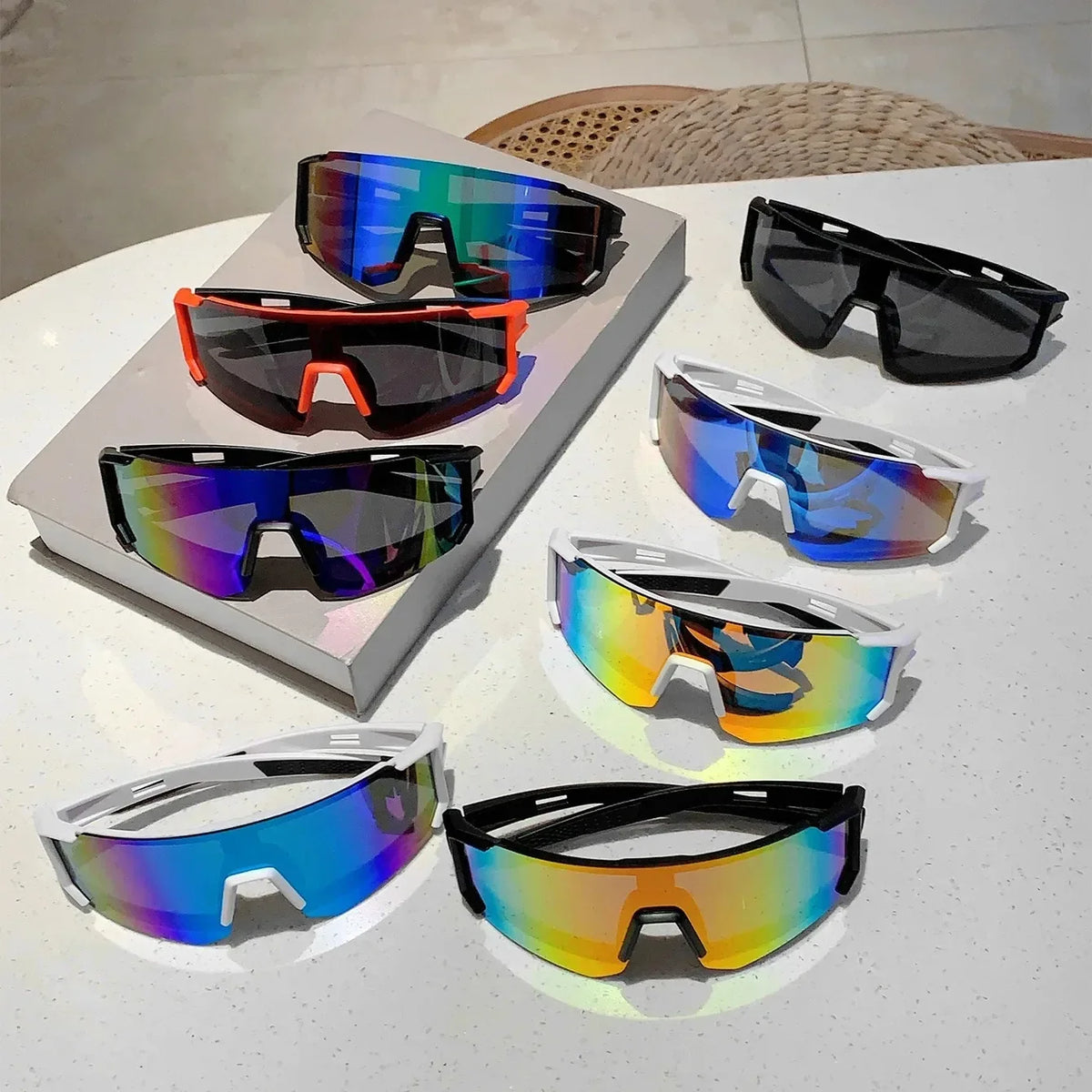 Outdoor Sports Sunglasses for Men Lightweight Oversized Male Shades Cycling Driving Fishing Fashion Mirror Sun Glasses Women