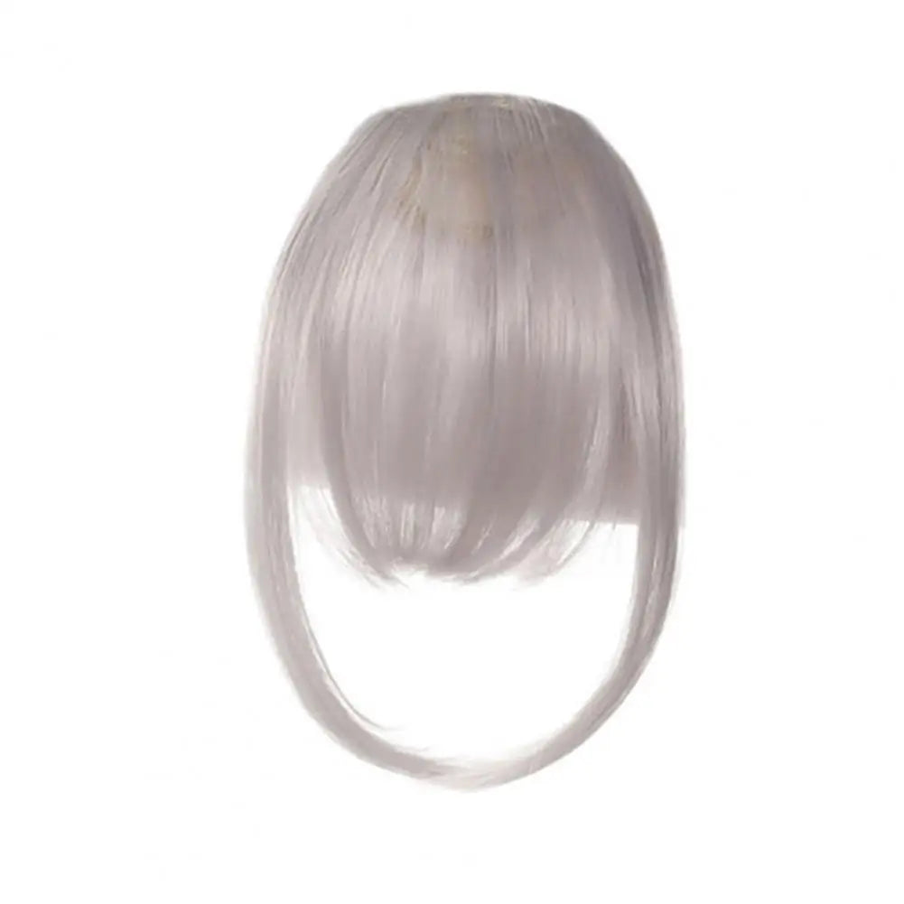 Women Clip-in Bangs Natural Wispy Forehead Hair Extensions Faux French Bangs Girls Straight Air Bangs Fringe Wig Hairpieces
