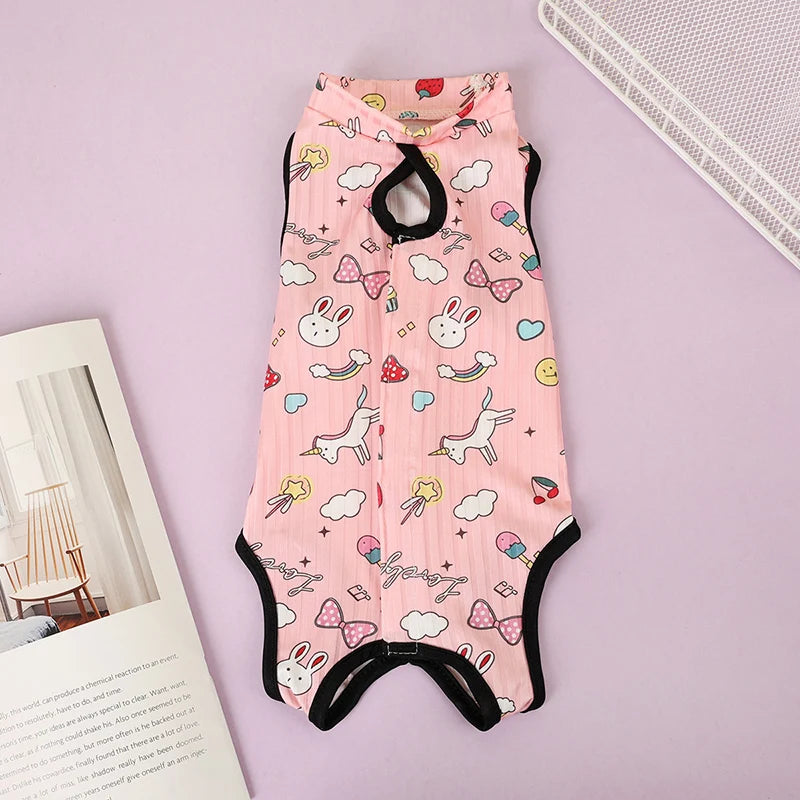 Cat Dog Anti-Licking Vest Pet Care Clothing Kitten Weaning Sterilization Suit High Elastic Surgery After Recovery Care Clothing