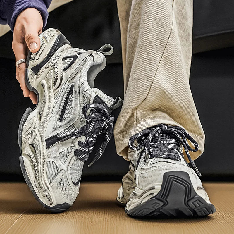 Shoes for Men Male Sneakers Return To The Ancients Platform Sports Shoes Casual Sneaker Wear-resistant Loafers All-match Fashion