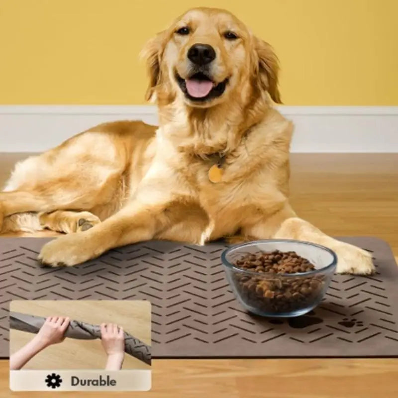 Pet Feeding Mat-Absorbent Pet Placemat For Food And Water Bowl With Waterproof Rubber Backing Quick Dry Water Mat For Dog Cat