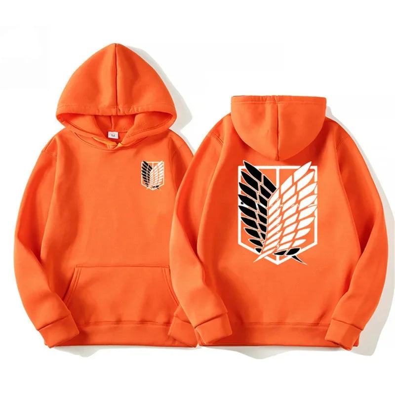 Men's Hoodie Anime Hoodies Men and Women Streetwear Pullover Harajuku Shingeki No Kyojin Hoodies Sweatshirt