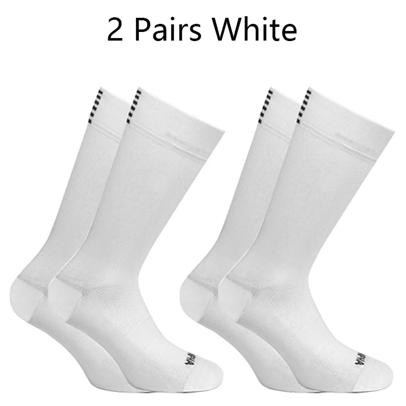 2 Pairs Cycling Socks Men Mesh Breathable High Quality Professional Competition Brand Sport Running Socks Road Bicycle Socks